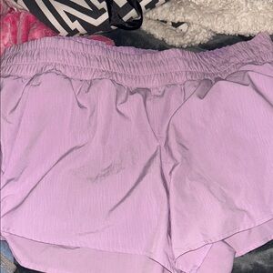 Lavender &’ Elastic Waist Shorts
